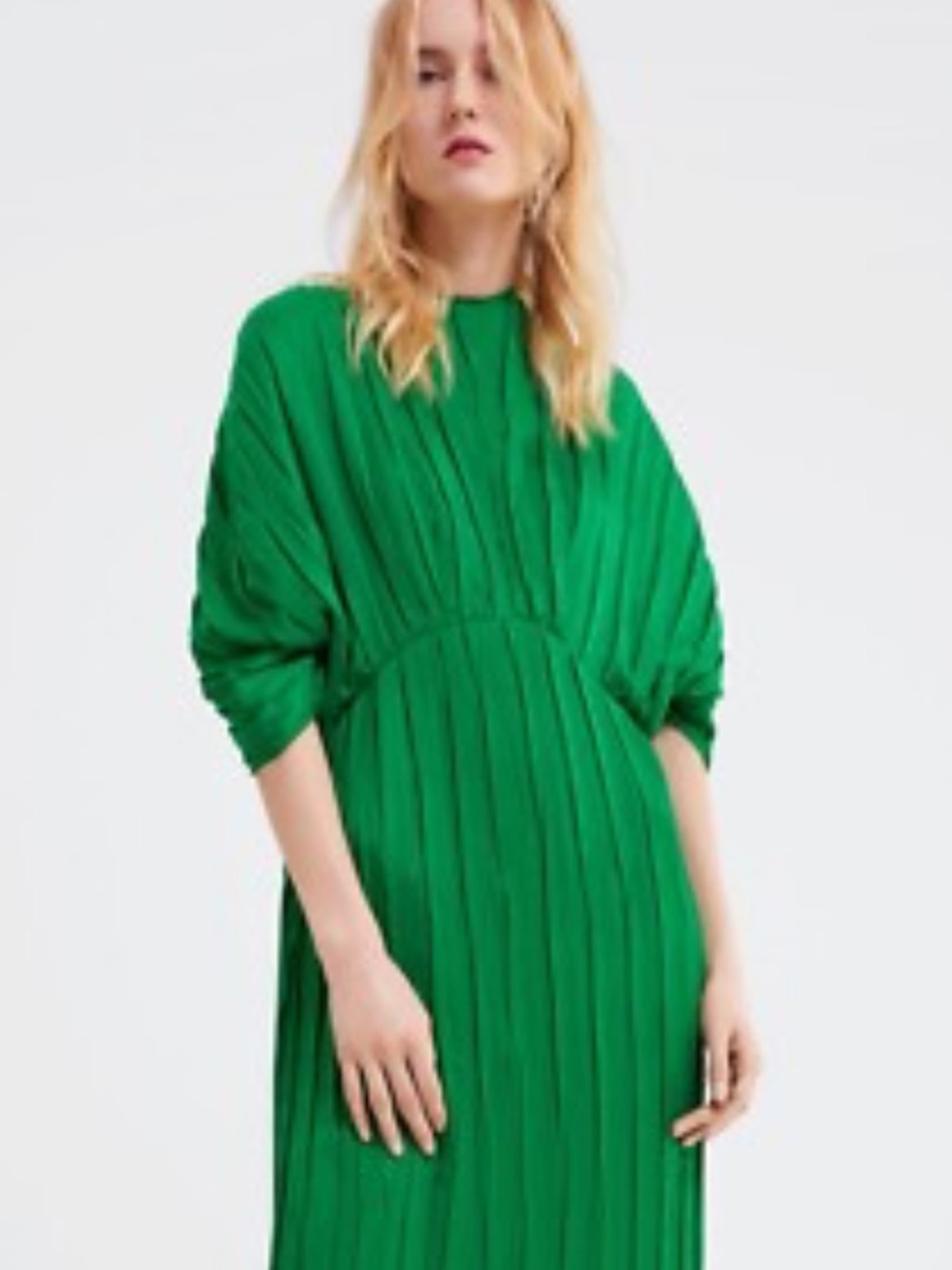 Zara RARE Infamous Green Dress Size Medium - Picture 12 of 16